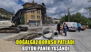 Doğalgaz borusu patladı, büyük panik yaşandı