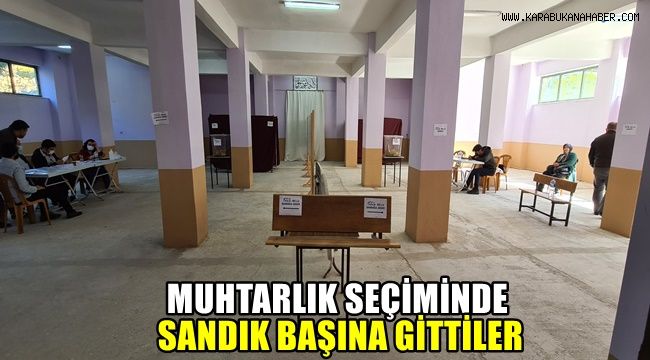 Muhtarlık seçimi için sandık başına gittiler