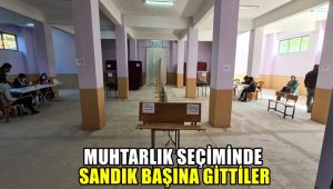 Muhtarlık seçimi için sandık başına gittiler