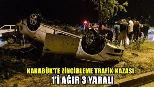 Karabük'te zincirleme trafik kazası: 1'i ağır 3 yaralı