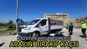 Kazaya karışan sürücü aracını bırakıp kaçtı