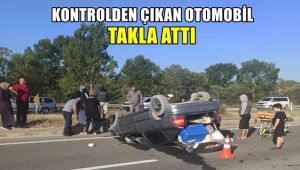 Kontrolden çıkan otomobil takla attı: 5 yaralı
