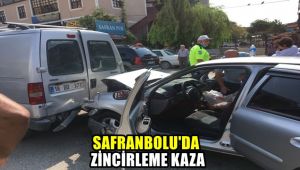 Safranbolu'da zincirleme kaza: 2 yaralı