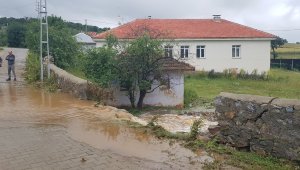 Şiddetli yağış sonrası tarlalar sular altında kaldı