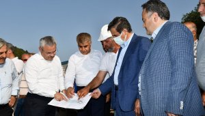 Vali Gürel ve milletvekilleri Yer Altı Baraj inşaatında incelemeler yaptı