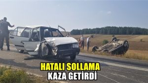 Hatalı sollama kaza getirdi: 3 yaralı