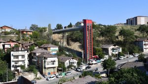 Karabük'ün 6'ıncı 'Kule Asansörü' hizmete girdi