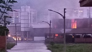 Kereste fabrikasında korkutan yangın