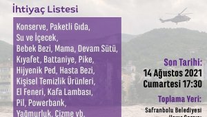 Safranbolu Belediyesi'nden afet bölgelerine destek