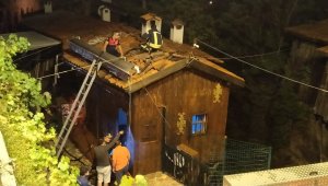 Safranbolu'da Tarihi Çarşı'daki yangın korkuttu
