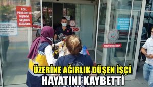 Üzerine ağırlık düşen işçi hayatını kaybetti