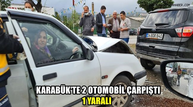 Karabük'te iki otomobil çarpıştı: 1 yaralı