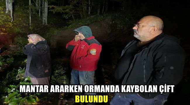 Mantar ararken ormanda kaybolan çift bulundu