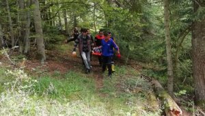 Mantar toplarken düşüp ayağını kırdı, imdadına ekipler yetişti