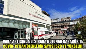 Vaka artışında 3. sırada bulunan Karabük'te Covid-19'dan ölenlerin sayısı 520'ye ulaştı