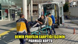 Demir profilin çarptığı işçinin parmağı koptu
