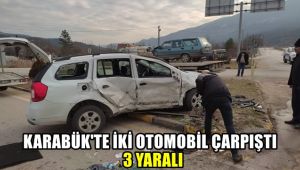 Karabük'te iki otomobil çarpıştı: 3 yaralı