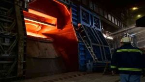 Revize edilen 'Konverter-3' ile sıvı çelik üretim kapasitesi 120 tona ulaştı