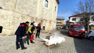 Safranbolu itfaiyesinden yangınlara karşı eğitim