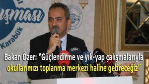 Bakan Özer: 