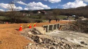 Selde yıkılan köprü yeniden ulaşıma açıldı
