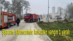 Şişecam işletmesinde korkutan yangın: 1 yaralı