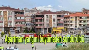Apartman yangını büyümeden söndürüldü