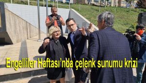 Engelliler Haftası'nda çelenk sunumu krizi
