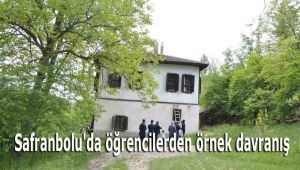 Safranbolu'da öğrencilerden örnek davranış