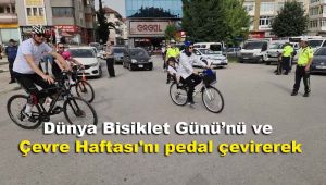 Dünya Bisiklet Günü'nü ve Çevre Haftası'nı pedal çevirerek kutladılar