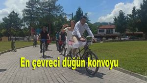 En çevreci düğün konvoyu