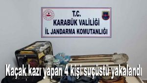 Kaçak kazı yapan 4 kişi suçüstü yakalandı
