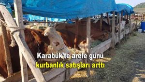 Karabük'te arefe günü kurbanlık satışları arttı