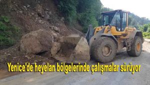 Yenice'de heyelan bölgelerinde çalışmalar sürüyor