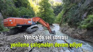 Yenice'de sel sonrası yenileme çalışmaları devam ediyor