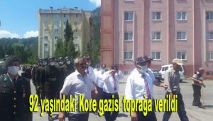 92 yaşındaki Kore gazisi toprağa verildi