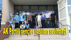 AK Partili gençler yaşlıları sevindirdi