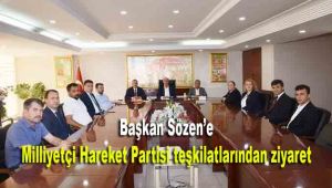 Başkan Sözen'e Milliyetçi Hareket Partisi teşkilatlarından ziyaret