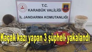 Kaçak kazı yapan 3 şüpheli yakalandı