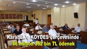 Karabük'e KÖYDES çerçevesinde 66 milyon 362 bin TL ödenek
