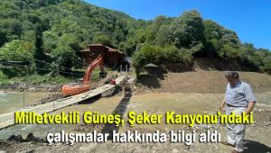 Milletvekili Güneş, Şeker Kanyonu'ndaki çalışmalar hakkında bilgi aldı