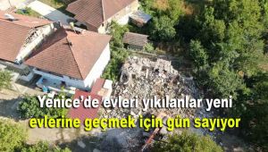 Yenice'de evleri yıkılanlar yeni evlerine geçmek için gün sayıyor