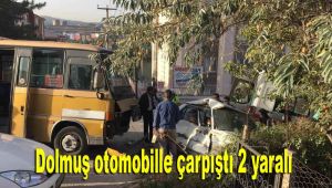 Karabük'te dolmuş otomobille çarpıştı: 2 yaralı