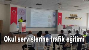 Karabük'te okul servislerine trafik eğitimi