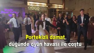 Portekizli damat düğünde oyun havası ile coştu