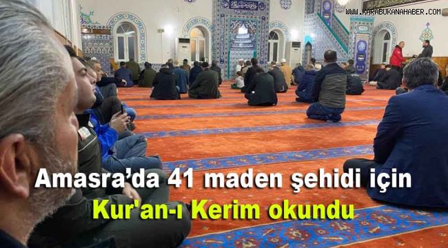 Amasra'da 41 maden şehidi için Kur'an-ı Kerim okundu