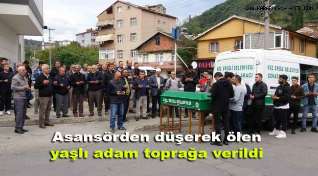 Asansörden düşerek ölen yaşlı adam toprağa verildi