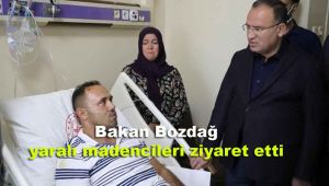 Bakan Bozdağ yaralı madencileri ziyaret etti