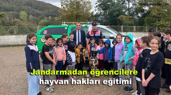 Jandarmadan öğrencilere hayvan hakları eğitimi