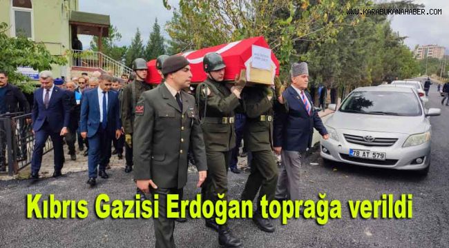 Kıbrıs Gazisi Erdoğan toprağa verildi